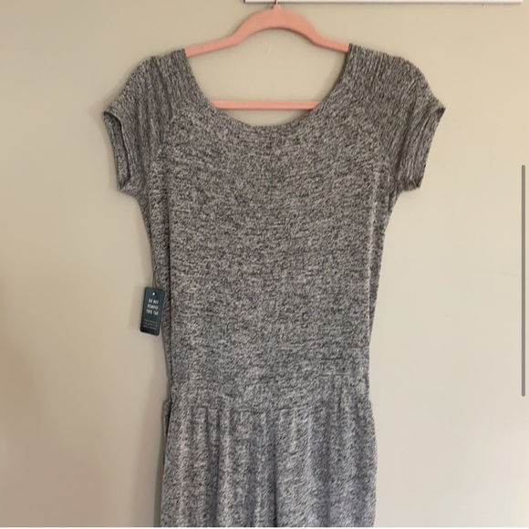 Express Off the Shoulder Heathered Lounge Jumpsuit - Picture 6 of 7